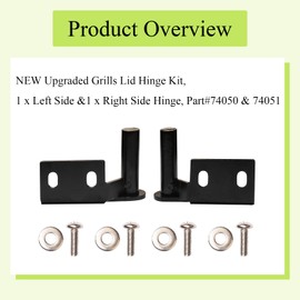 WFCYX 74050 & 74051 Grills Lid Hinge Kit Compatible with Traeger Grills, Traeger Pellet Grills, Includes Left Side & Right Side Hinge/ (Lid Hinge Kit KIT0001)