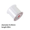 1 Roll Transparent Fishing Thread,0.25mm 80M Fish Wire (White, 0.25MM/80M)