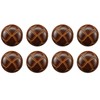 LIANHATA Leather Buttons, Brown Basket Shape Suit Buttons, Blazer, Suit,
