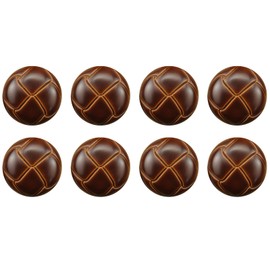 LIANHATA Leather Buttons, Brown Basket Shape Suit Buttons, Blazer, Suit, Coat, Jacket, Cuffs, Buttons(20mm)