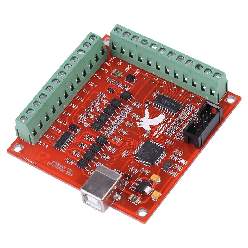 CNC MACH3 USB 4 Axis Motion Control Card, Interface Breakout
