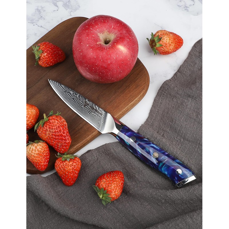 SANMUZUO 3.5 Inch Paring Knife - Kitchen Fruit Peeling Knife