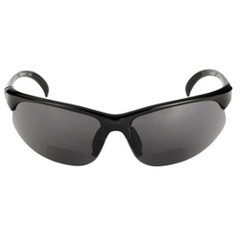 JuicyOrange Mens Sunglasses with Bifocal Reading Lens Half Rim Sports Fashion (Black, 2.5)