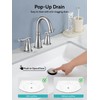Kicimpro 3 Hole Bathroom Faucet with Pop -Up Drain for