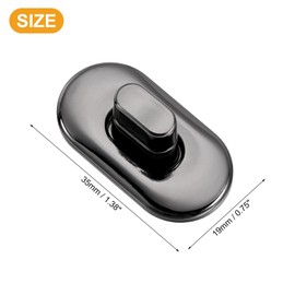 sourcing map 15pcs Turn Lock Clasp, Alloy Purse Closures Oval Twist Lock Fasteners Bag Hardware Accessories for Leather DIY Handbag Wallet Craft, Black