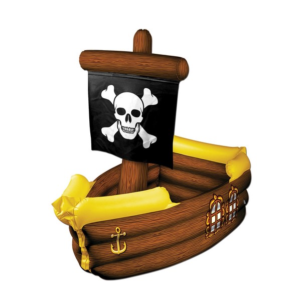 Inflatable Pirate Ship Cooler (holds apprx 72 12-Oz cans) Party