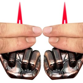 YOUYOUGU 2 Pack Brown Windproof Torch Lighter,Cool Lighters Adjustable Jet Flame,Butane Refillable,Birthday, Outdoor,Barbecue (No Methane Gas)