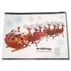 Santa on his Sleigh Window Cling with 36 Elegant Snowflake