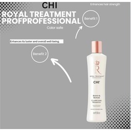 CHI Royal Treatment Bond & Repair Champú, profesional, sin sulfatos ni parabenos, 12 onzas líquidas