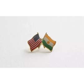Niger / USA Flag Lapel Pin - Made in the USA
