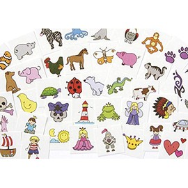 Eduplay 130072 Kiga Set 50 Pcs.'' Tattoos, Multi Colour, One Size