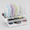 LEKETREE Desk Organizer, Office Organization with Vertical File Holder, File