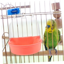 WOONEKY Parrot Bath Box Durable Bird Bathing Tub for Parakeets Leak Bird Bath Container Safe Design for Easy Use