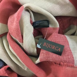 BIJORCA Distressed Stars & Stripes Patriotic American Flag Oversized Scarf Wrap