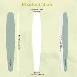 12 Stück professionelle 1000/4000 Körnung Nagelfeilen, Schmirgelbretter für natürliche Feilen, wiederverwendbare doppelseitige Nagelpuffer und Glanz-Kit Nagelfeile Maniküre-Werkzeuge für Zuhause & Sal