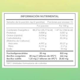 Gomitas Probióticos Prebióticos Niños Sabor Fresa Piña Naranja Pack