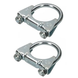 KOTARBAU® Set of 2 U-bolt bracket clamps, 42 mm, exhaust clamp, pipe clamp, U-bolt for mounting antennas, pipes, masts, universal clamp for pipe connections