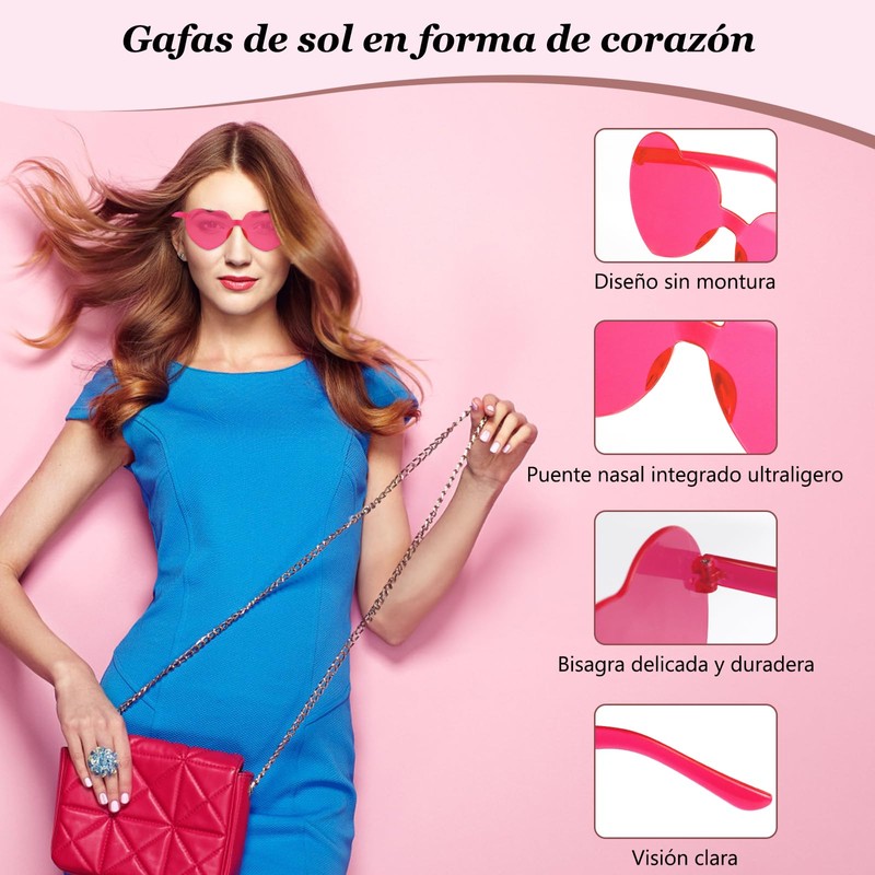 30 Pares Gafas de sol con forma de corazón para