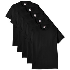Fruit of the Loom Fruit of the Loom Men's Heavy T Shirt, Black, L UK