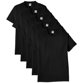 Fruit of the Loom Fruit of the Loom Men's Heavy T Shirt, Black, L UK