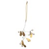 Creative Co-Op 7' H Metal Leaf & Acrylic Bead Ornament,