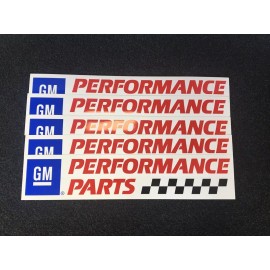GM Performance Parts Original Racing Stickers 5 Pack size  18x 3 3/4