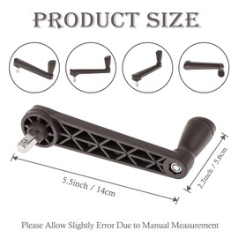 Qianly Patio Umbrella Accessories Outdoor Umbrella Clamp Mount Adjustable Parasol Heavy Duty Handrail Outdoor Umbrella Accessories Garden Parasol Table Umbrella Crank Handle for Outdoor, Crank handle