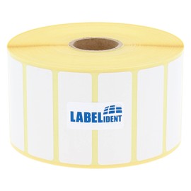 Labelident Thermo-Eco Paper on Roll - 50 x 18 mm - 2,500 BPA-Free Thermal Direct Labels on 1 Inch (25.4 mm) Roll for Desktop Printers, Removable