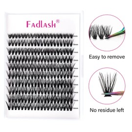 Individual Cluster Lashes Extensions 200Pcs 40D 0.07 D Curl 8-16mm Mixed Trays Extensions Individual Cluster Lashes DIY Eyelash Extensions at Home
