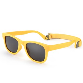 Hifot Children's Sunglasses for Boys and Girls, UV400 Protection, Polarised Baby Sunglasses, Flexible Children's Sunglasses, Age 2-7 Years, yellow