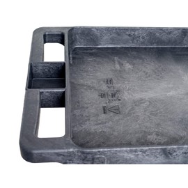 550lb Capacity Heavy Duty Plastic Utility Cart 34-1/2" L x 16-3/4" W with Handle 2 Shelves Pake Handling Tools