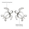 925 Sterling Silver Hawaiian Style Sea Turtle Honu Stud Post