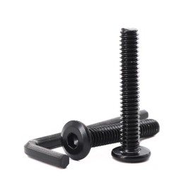 binifiMux 10pcs 1/4"-20 x 2-1/2" Black Rivet Countersunk Socket Cap Bolts Screws Connecting 304 Stainless Steel