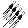 Keovoker 4Pack Retractable Ratchet Tie Down Straps, 13 Ft 1/8”