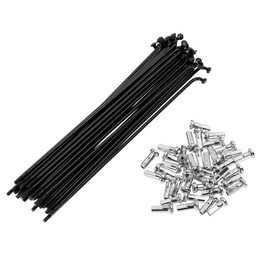 PARSLUCK 38 Set 14G Bicycle Spokes 120mm Bike Wheel Spokes Carbon Steel Black