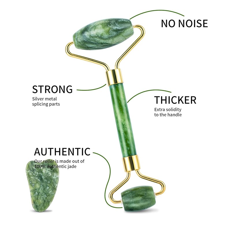 Facial Roller Set of 3 Ice Double-Sided Jade and Gua