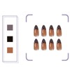 French Leopard Print Pointed Toe Ultra Long Ballerina False Nails,
