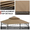 ABCCANOPY Replacement Top for L-GZ136PST Brown