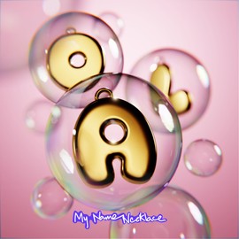 Create Your Own Bubble Initial Necklace with Diamond Option - Gold Vermeil, Various, Sterling Silver, Created Diamond