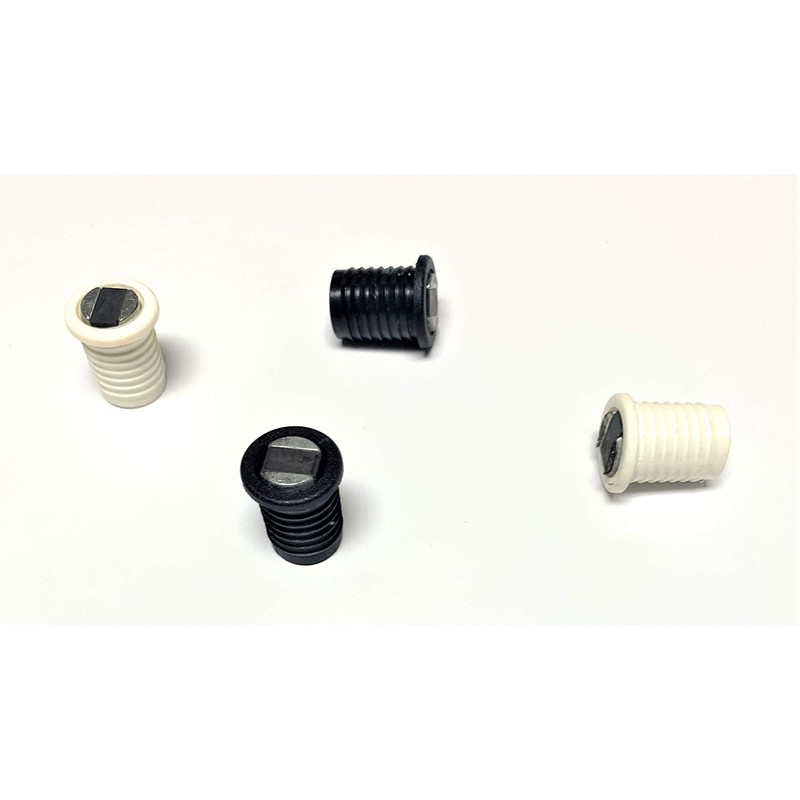 Mortise Type Round Magnetic Catch in Black - 10 Pack