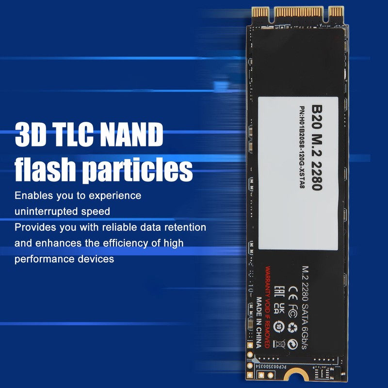 M.2 2280 SATA SSD 6Gb/s SATA III 3D TLC NAND