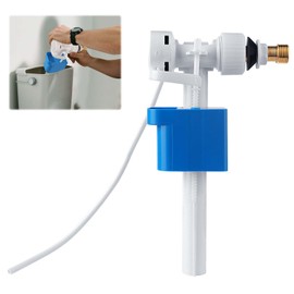 TINGTING Universal Cistern Filling Valve G3/8 Inch and G1/2 Inch Brass Connection Cistern Replacement Parts - Adjustable Water Quantity - Water Saving - Silent