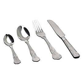 Genware TES-KG 18/0 Stainless Steel Kings Pattern Teaspoon, Pack of 12