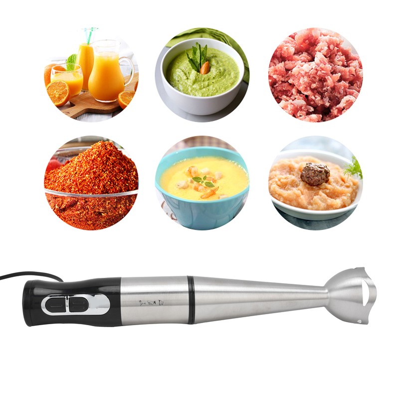 Food Blender Handheld Electric Stainless Steel Mixer Household Kitchen Tool