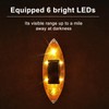 Aolyty Solar Strobe Warning Light Outdoor, Bright Solar Safety Flashing