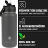 2L Stainless Steel Water Bottle, 2-in-1 Lid with Straw, Insulated