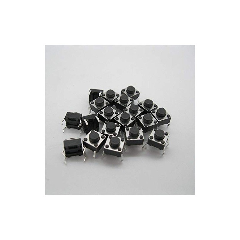 DAOKI 100Pcs Tact Button Switch 6x6x4.3mm 6 * 6 *