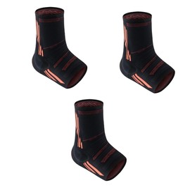 Minkissy 3pcs Sports Ankle Support Brace Sprain Ankle Sleeve Pads for Men Women Breathable Protection for Running Cycling Weightlifting Xl