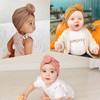 DRESHOW Pack of 5 Baby Turban Hats Turban Bun Knot