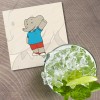 Unbranded Babar Cartoon 4'' X 4'' Square Wooden Coaster